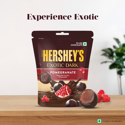 HERSHEY'S Exotic Dark Pomegranate Flavor | Dark Cocoa Rich Chocolate 100g