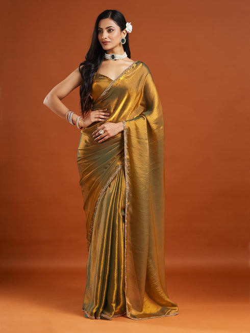Vasthrlay Red Embroidery Unstitched Saree