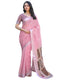 Vasthrlay Womens Printed Light Pink Saree With Unstitched Blouse Piece