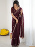 Vasthrlay Wine Georgette Saree