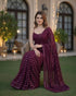 Vasthrlay Yellow Georgette Unstitched Saree