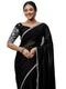 Vasthrlay Shimmer Scalloped Yellow Saree
