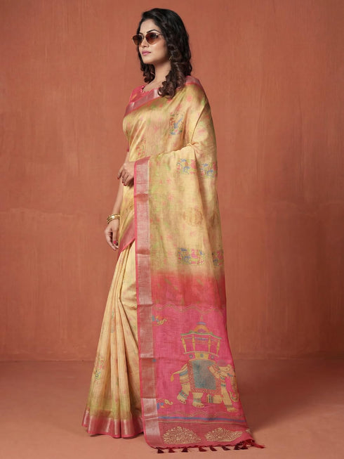 Vasthrlay Madhubani Unstitched Sai Ethnic Wear