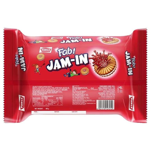 Parle Fab Jam-In Mixed Fruit Sandwich Biscuits