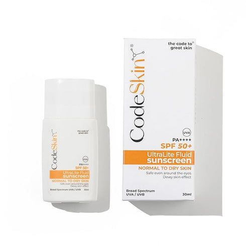 CodeSkin UltraLite Fluid Sunscreen | SPF 50+ PA++++ Boots 3 star