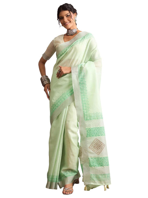 Vasthrlay Printed Unstitched Blouse Ethnic Wear