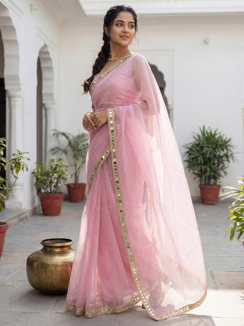 Vasthrlay Orange Unstitched Rt Ethnic Wear