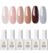 Bolt Bee Gel Nail Polish Kit Nude Set - 6 Colors Neutral Skin Tone Gel Polish Soak Off