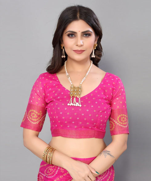 Vasthrlay Printed Yellow Jetpuri Ethnic Wear