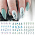 S.A.V.I Floral Nail Decals - 12 Green Plant Designs- Water Transfer Nail Art Stickers