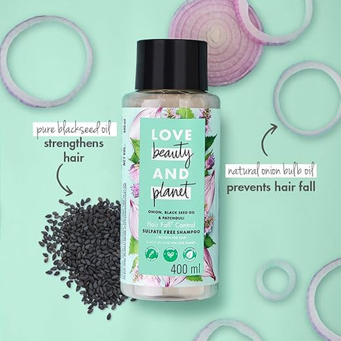 Love Beauty And Planet Onion Blackseed and Patchouli Shampoo