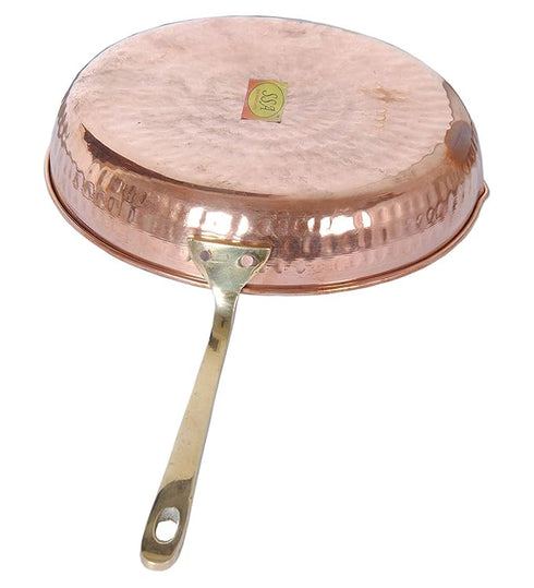 Copper Fry Pan Tadka Pan - Frying Cooking Serving Dishes