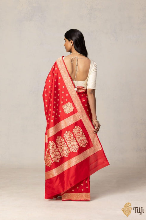 Vasthrlay Red Kanjivaram Wedding Saree