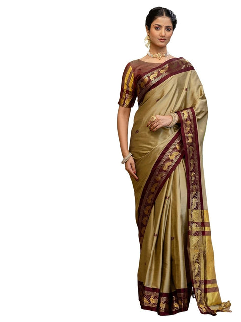 Vasthrlay Weaving Beige Saree