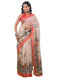 Vasthrlay Bandhani Embroidery Unstitched White Saree
