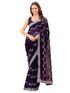 Vasthrlay Scalloped Embroidery Mustard Mustard Yellow Saree