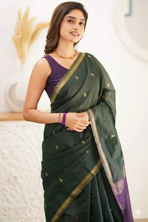 Vasthrlay Banarasi Unstitched Saree