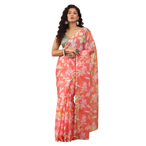 Vasthrlay Chiffon Floral Saree