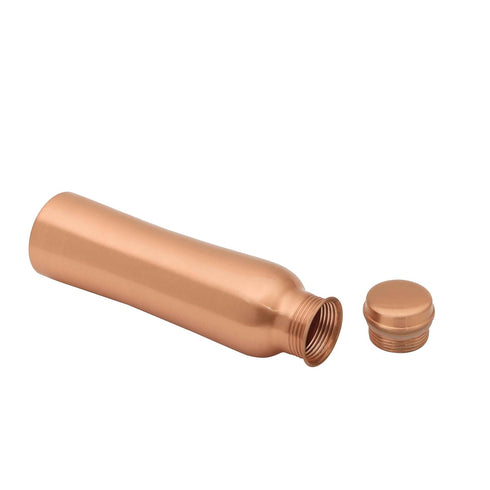 Copper Bottle with Curvy Design 1 Ltr