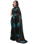 Vasthrlay Georgette Sequence Unstitched Black Saree