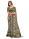 Vasthrlay Womens Printed Unstitched Sage Green Saree