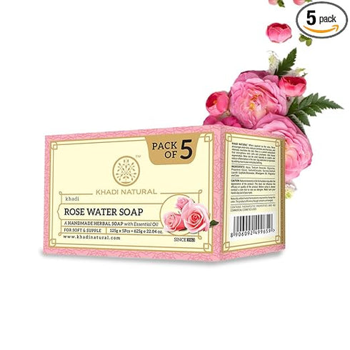 Khadi Natural Ayurvedic Rosewater Soap