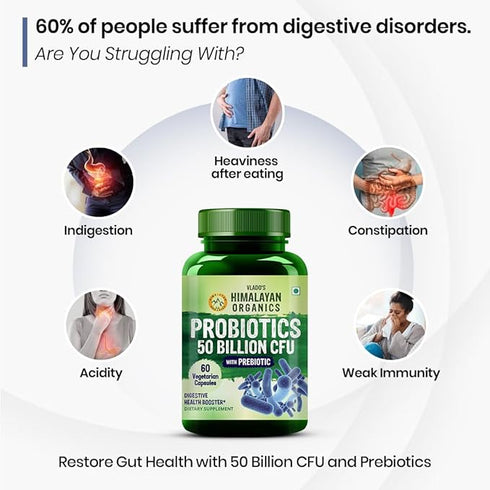 Himalayan Organics Probiotics Supplement 50-Billion