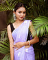 Vasthrlay Elegant Lavender Embroidery Included