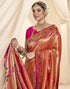 Vasthrlay Paithani Jacquard Unstitched Pink Saree