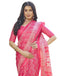 Vasthrlay Printed Pleated Unstitched Dark Green Saree
