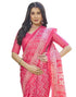 Vasthrlay Printed Pleated Unstitched Dark Green Saree