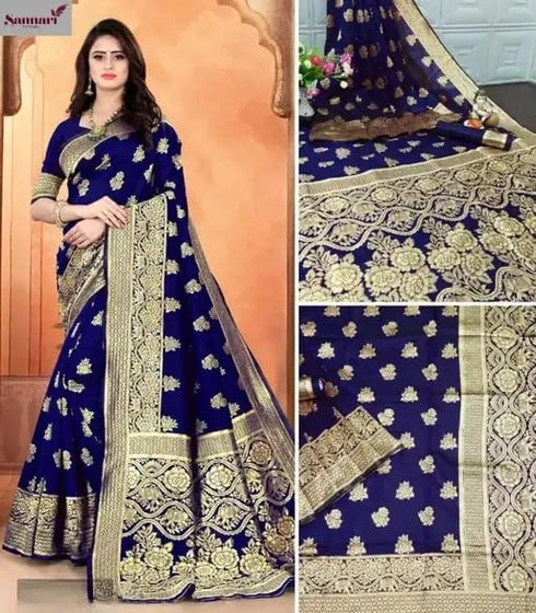 Vasthrlay Banarasi Traditional Unstitched Saree