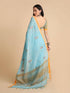 Vasthrlay Handloom Embroidered Apricot Saree