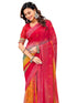 Vasthrlay Georgette Bandhani Unstitched Pink Saree