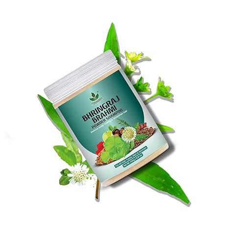 Havintha - Bhringraj Brahmi and Flax Seed Powder Jar - Herbal Shampoo
