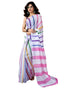 Vasthrlay Printed Chanderi Unstitched Teal Saree