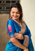 Vasthrlay Kanjivaram Paithani Unstitched Mahendi Ethnic Wear