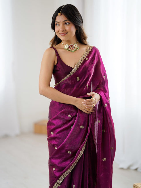 Vasthrlay Shimmer Embroidered Unstitched Kr Ethnic Wear