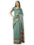 Vasthrlay Green1 Polyester Saree With Unstitched Blouse Piece
