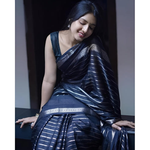 Vasthrlay Banarasi Unstitched Saree