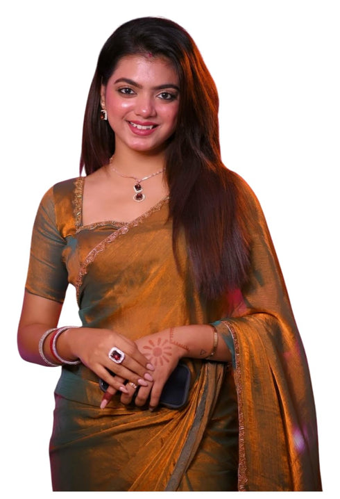VasthrlayBoarder Unstitched Chhaavah Mustard Free Ethnic Wear