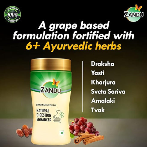 Zandu Natural Digestion Enhancer, Draksha Pachan Churna