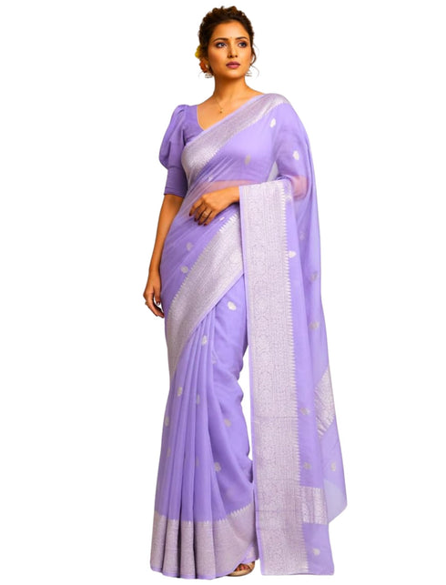 Vasthrlay Banarasi Unstitched Saree