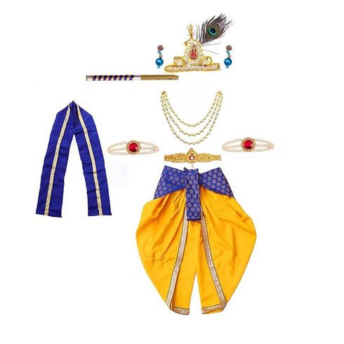 Krishna Dress Janmasthmi Costume for Baby Boy Set of 10