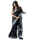 Vasthrlay Womens Jacquard Unstitched Black Saree