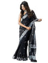 Vasthrlay Womens Jacquard Unstitched Black Saree