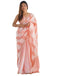 Vasthrlay Embroidery Scalloped Unstitched Off White Saree