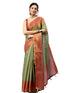 Vasthrlay Green1 Womens Ready To Wear One Minute Polyester Erode Zari Saree