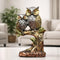 Resin Owl Pair Statue Sitting On Tree Home Decor/Office Table Top Decoration