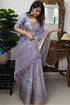 Vasthrlay Cotton Unstitched Lavender Ethnic Wear